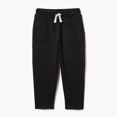 Pantalon en molleton duveteux pour petits garçons - Noir JF