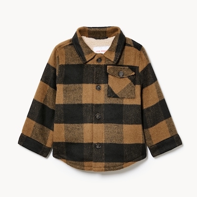 Toddler Boys' Buffalo Plaid Jacket - Brown