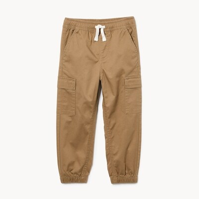Pantalon de jogging cargo tissé, petits garçons - Brun