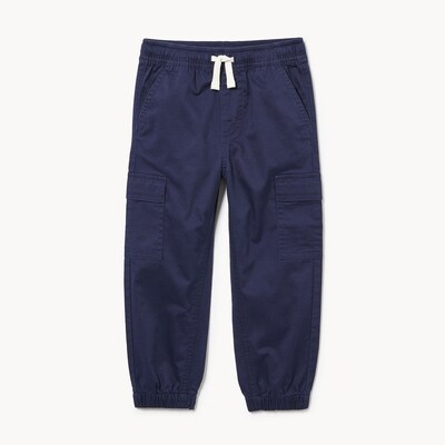 Pantalon de jogging cargo tissé, petits garçons - Marine foncé
