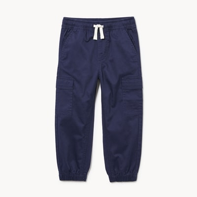 Pantalon de jogging cargo tissé, petits garçons - Marine foncé
