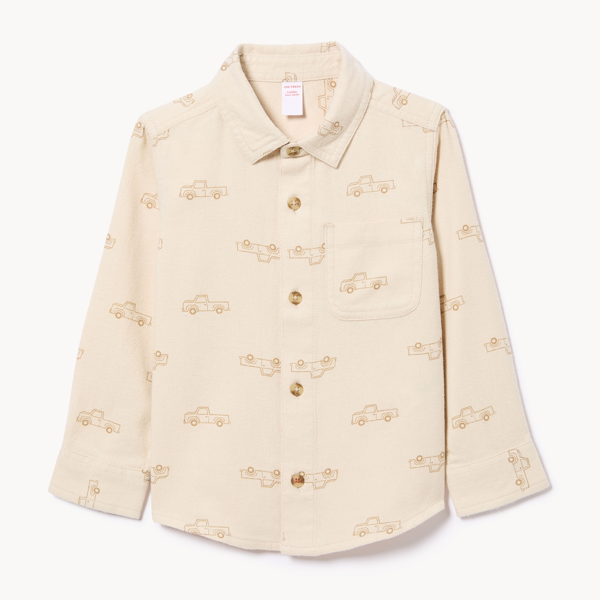 Toddler Boys' Printed Button-Up Shirt