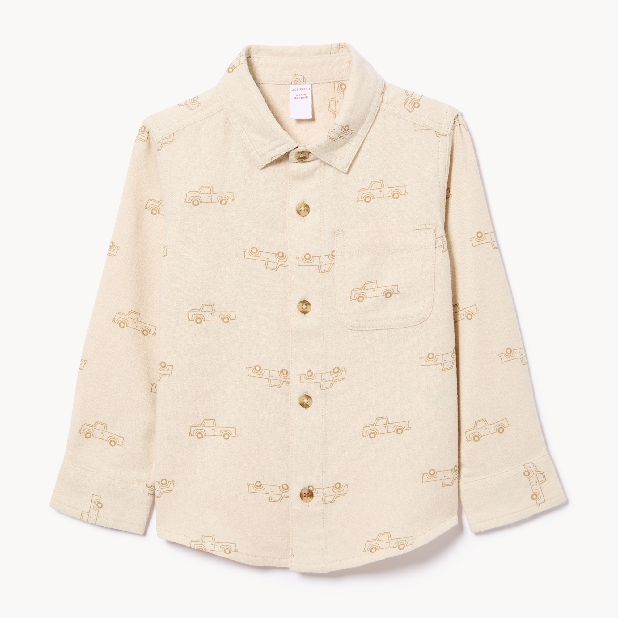 Chemise boutonnée imprimée pour petits garçons