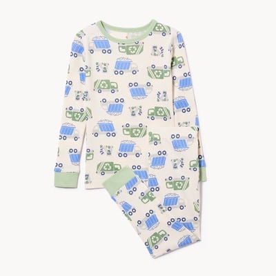 Toddler Boys' Printed Sleep Set - Cream