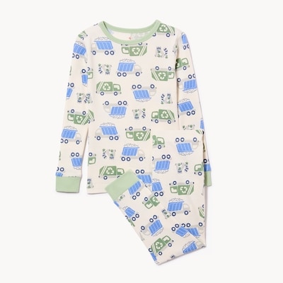Toddler Boys' Printed Sleep Set - Cream