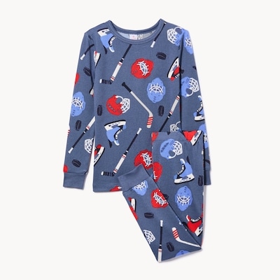 Toddler Boys' Printed Sleep Set - Denim Blue