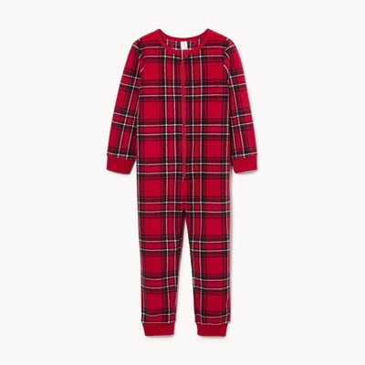 Toddler Boys' Microfleece Holiday Sleeper - Dark Red