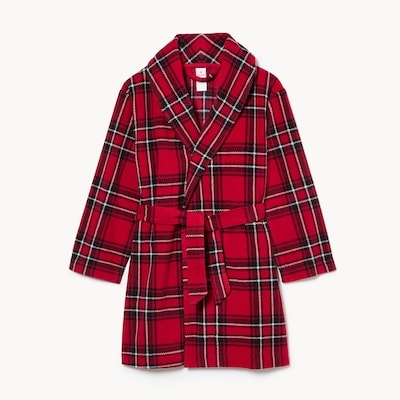 Toddler Microfleece Holiday Robe - Dark Red