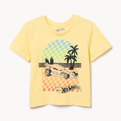 T-shirt Hot Wheels pour petits garçons - PASTEL JAUNE