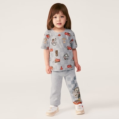 T-shirt Flash McQueen des Bagnoles, petits garçons - Mélange De Gris Pâle