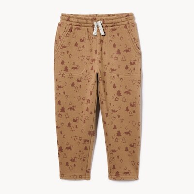 Pantalon en molleton duveteux pour petits garçons - Brun