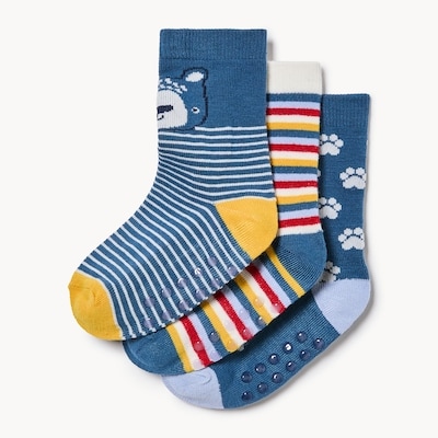 Ens. 3 paires de chaussettes tube, petits garçons - Bleu