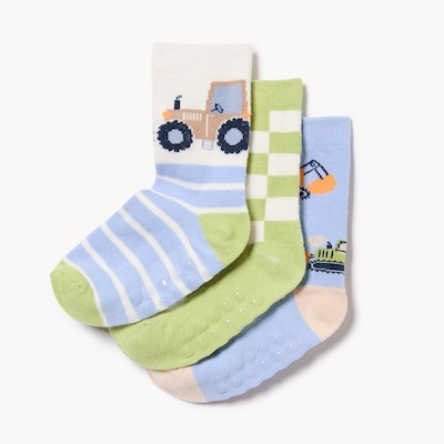 Ens. 3 paires de chaussettes tube, petits garçons - Vert