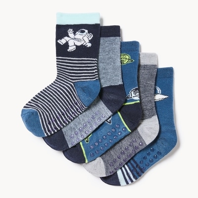 Ens. 5 paires de chaussettes tube, petits garçons - Marine