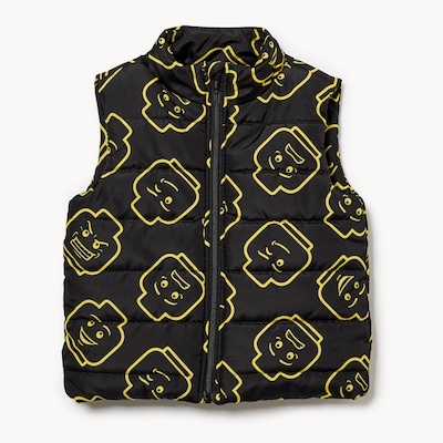 Toddler Boys' LEGO® Printed Puffer Vest - Black