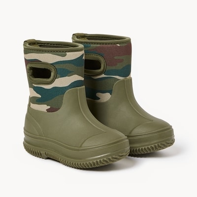 Bottes de pluie en néoprène pour petits garçons - Olive