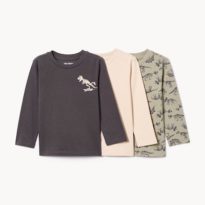 Joe Fresh Ens. de 3 t-shirts à manches longues, tout-petits 1 ea, 19,00 $/1ch