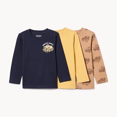 Toddler 3-Pack Long Sleeve T-Shirt - Dark Navy