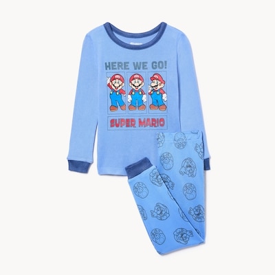 Toddler Boys' Super Mario Sleep Set - Bright Blue