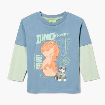 Toddler Boys' Paw Patrol Layered Long Sleeve Top - Dusty Blue