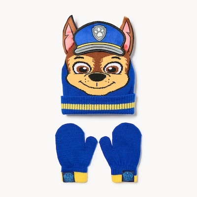 Toddler Boys' Paw Patrol Toque and Mittens Set - Blue