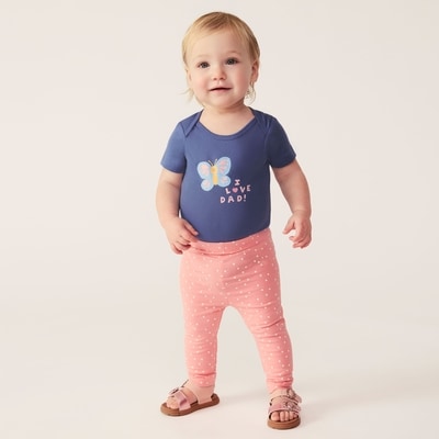 Baby Girls' Graphic Bodysuit - Light Navy