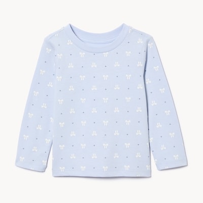 Baby Printed Long Sleeve Top - Light Blue