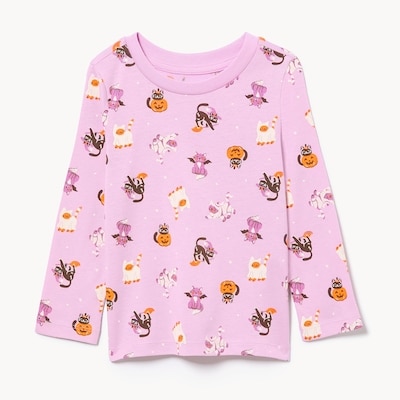 Baby Girls' Printed Long Sleeve Top - Open Violet