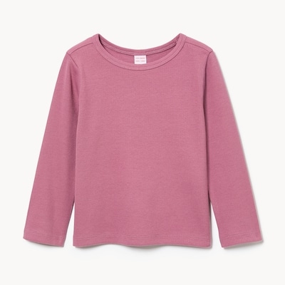 Haut côtelé à manches longues pour bébés filles - Mauve