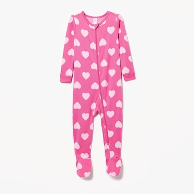 Baby Girls’ Double Zip Sleeper - Dark Pink