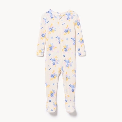 Baby Girls’ Double Zip Sleeper - Cream