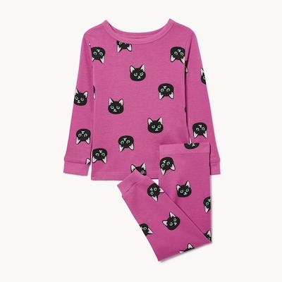Baby Girls' Printed Sleep Set - Dark Mauve