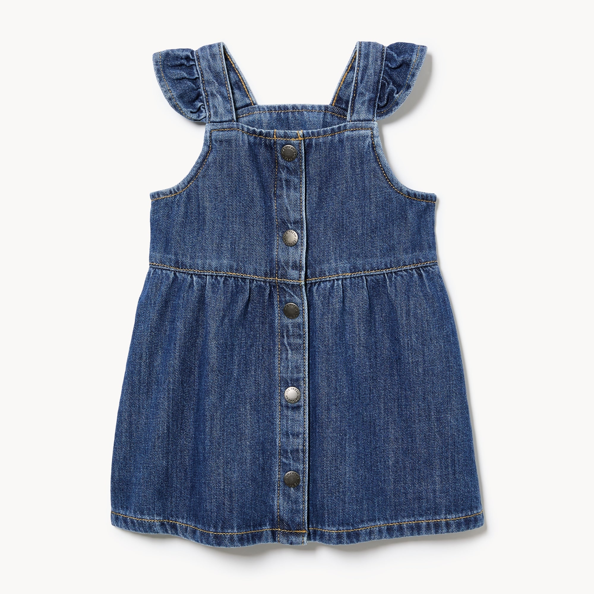 Robe chasuble en denim pour bébés filles