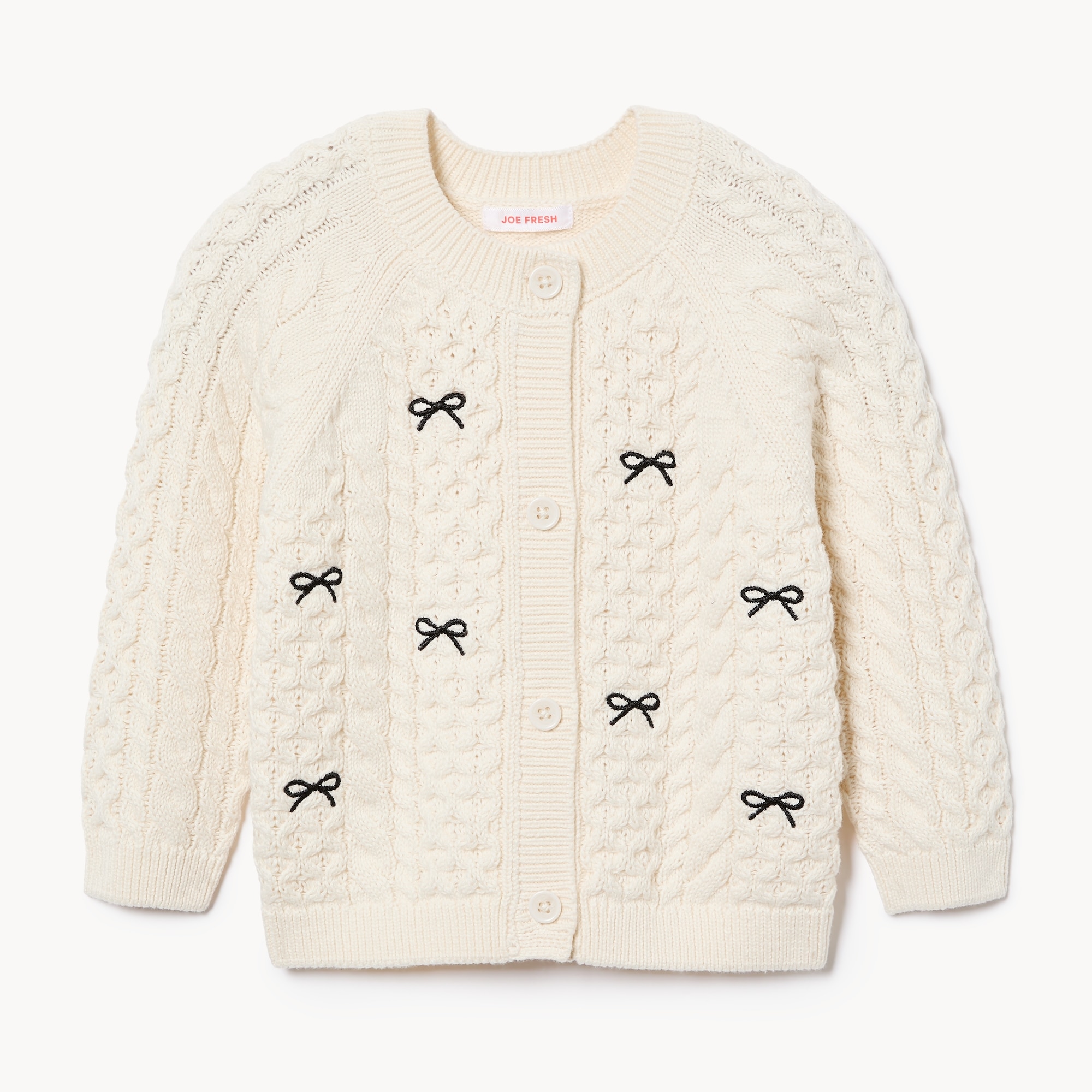 Cardigan à mailles torsadées pour bébés filles