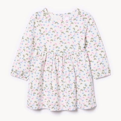 Baby Girls' Corduroy Printed Dress - Off White