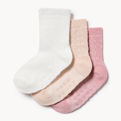 Joe Fresh Ens. 3 paires chaussettes tube mailles pointelle 1 ea, 6,00 $/1ch