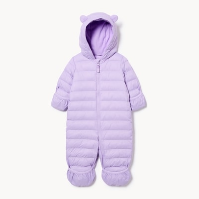 Baby Girls' Hooded Snowsuit - Pastel Purple