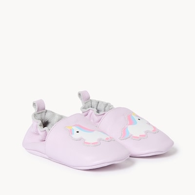 Baby Girls' Unicorn Footlets - Light Purple