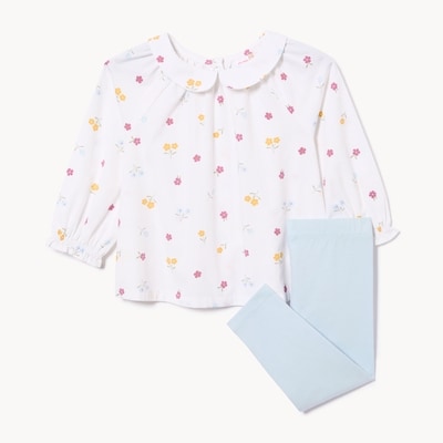 Baby Girls' Top and Legging Set - Bright White