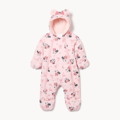 Baby Girls' Disney Minnie Mouse Snowsuit - Pale Pink