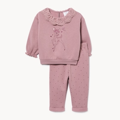 Baby Girls' Disney Bambi Eyelet Set - Purple