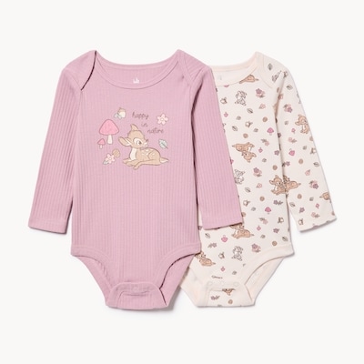 Baby Girls' Disney Bambi 2-Pack Bodysuit - Lilac