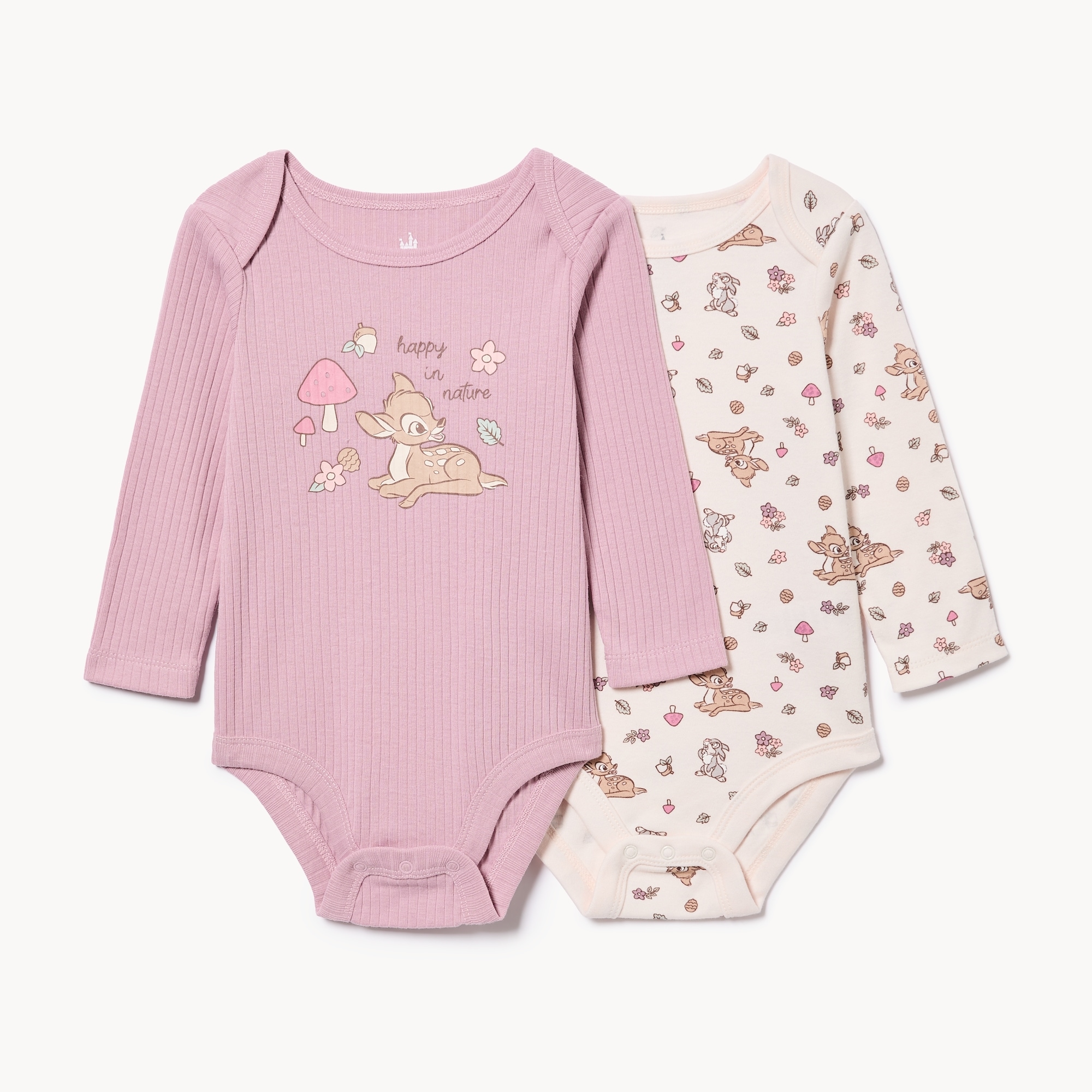 Ens. 2 cache-couches Bambi de Disney, bébés filles