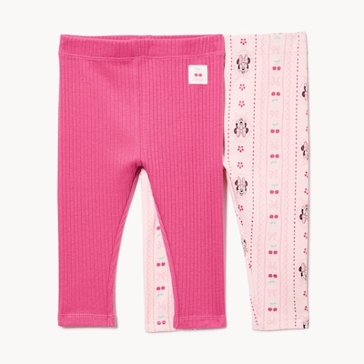 Joe Fresh Ens. 2 leggings Minnie Mouse Disney, bébés filles 1 ea, 19,00 $/1ch