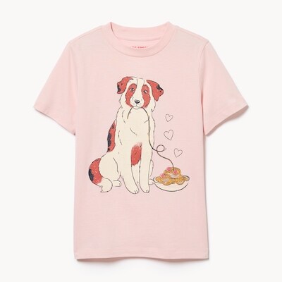 T-shirt imprimé pour enfants - ROSE POUDRE
