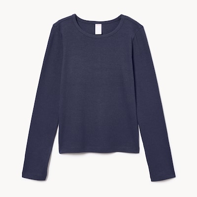 Joe Fresh Haut côtelé à manches longues pour filles 1 ea, 12,00 $/1ch