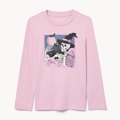 Kid Girls' Graphic Long Sleeve Top - Open Violet