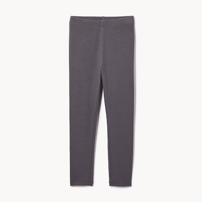 Kid Girls' Ribbed Legging - Charcoal