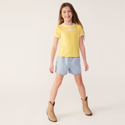 Joe Fresh T-shirt imprimé à bordure contrastante pour filles 1 ea, 12,00 $/1ch