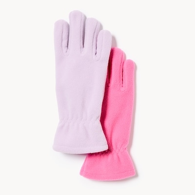 Joe Fresh Ens. de 2 paires de gants en micromolleton, filles 1 ea, 10,00 $/1ch